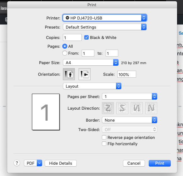 Cara Mencetak Duplex dengan HP 4726 di Macbook